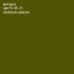 #4F5505 - Verdun Green Color Image